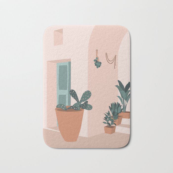 Summer doorway in Greece Bath Mat Gallery Image 1
