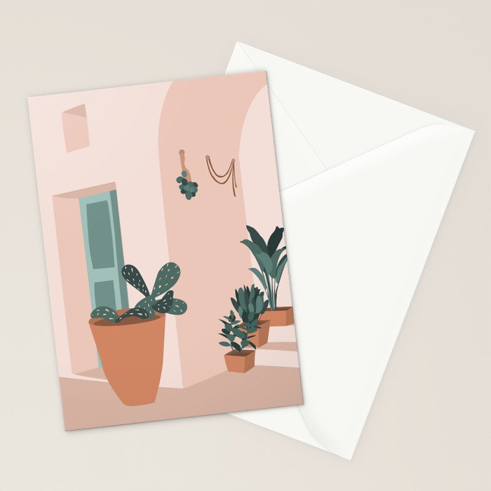 Summer doorway in Greece Stationery Card Gallery Image 2