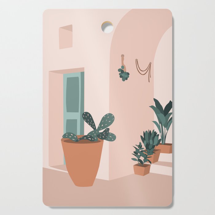 Summer Doorway In Greece Cutting Board