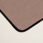Retro Liquid Swirl Contemporary Abstract Pattern 2 in Mocha Brown and Pink Desk Mat Gallery Image 4