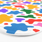 Abstract colorful art splash shape pattern Bath Mat Gallery Image 3
