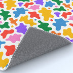 Abstract colorful art splash shape pattern Rug Gallery Image 4