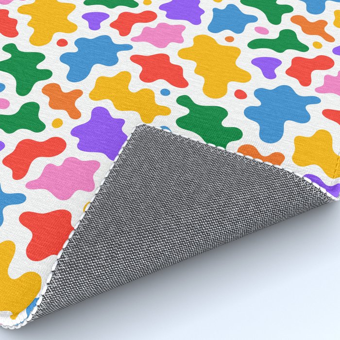 Abstract colorful art splash shape pattern Rug Gallery Image 4