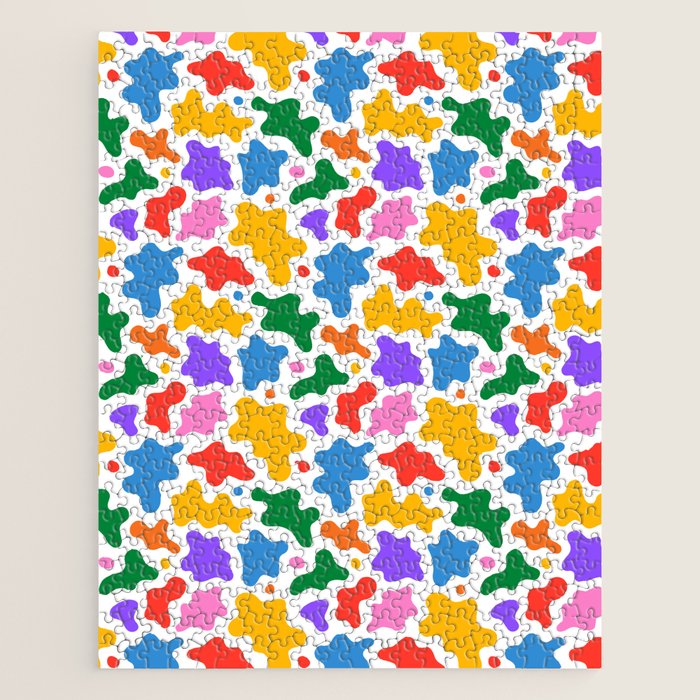 Abstract colorful art splash shape pattern Jigsaw Puzzle Gallery Image 1