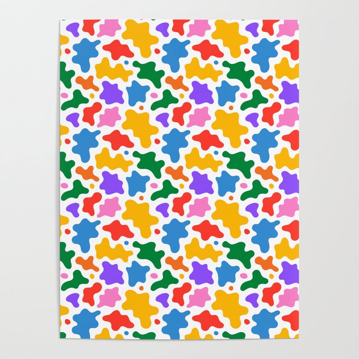 Abstract colorful art splash shape pattern Poster Gallery Image 4