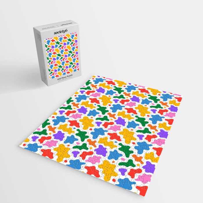 Abstract colorful art splash shape pattern Jigsaw Puzzle Gallery Image 2