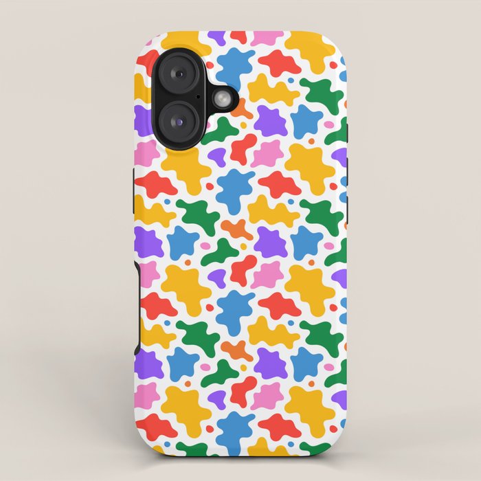 Abstract colorful art splash shape pattern iPhone Case Gallery Image 1