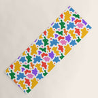 Abstract colorful art splash shape pattern Yoga Mat Gallery Image 1