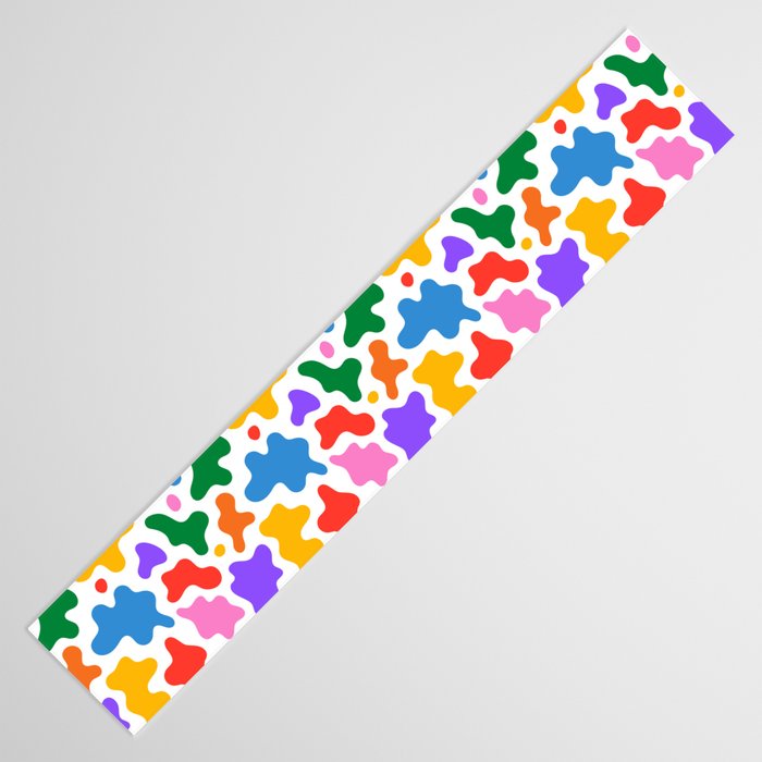 Abstract colorful art splash shape pattern Table Runner Gallery Image 3
