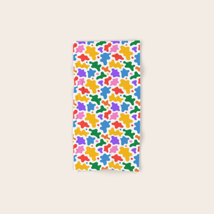 Abstract colorful art splash shape pattern Bath Towel Gallery Image 1