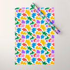 Abstract colorful art splash shape pattern Wrapping Paper Gallery Image 1