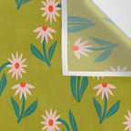 Pink Daisy Pattern - Green Wall Tapestry Gallery Image 3