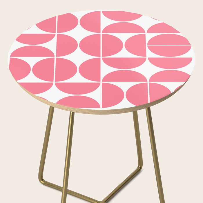 Mid Century Modern Geometric 04 Pink Side Table Gallery Image 2