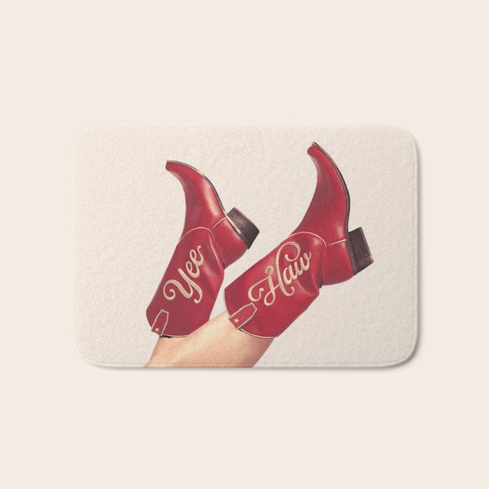 These Boots - Yeehaw Rustic Red n Neutral Bath Mat Gallery Image 1