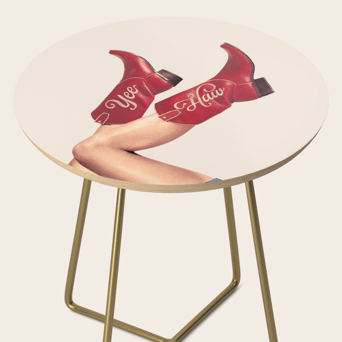 These Boots - Yeehaw Rustic Red n Neutral Side Table Gallery Image 2