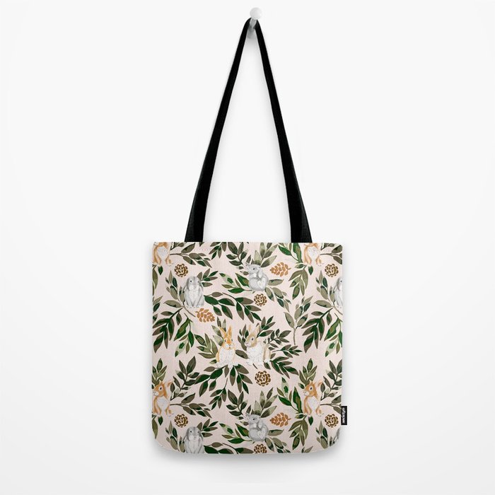 Rabbits in the green forest Tote Bag Gallery Image 2