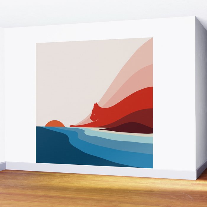 Cat Landscape 6: First Dawn Wall Mural Gallery Image 2