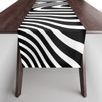 optical illusion (black + white) Table Runner Gallery Image 1