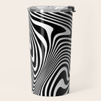 optical illusion (black + white) Travel Mug Gallery Image 2