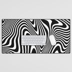 optical illusion (black + white) Desk Mat Gallery Image 1