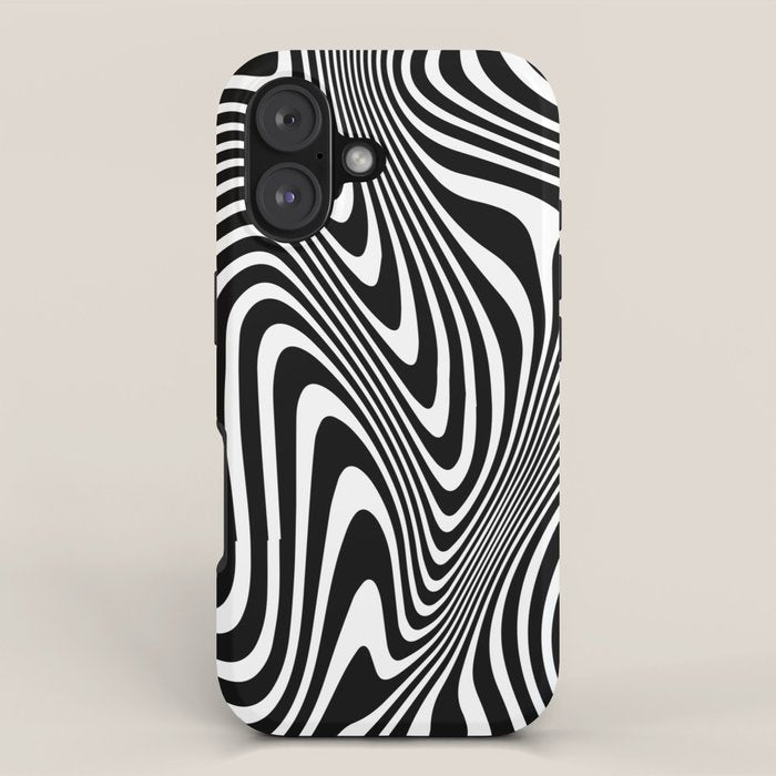 optical illusion (black + white) iPhone Case Gallery Image 1