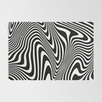 optical illusion (black + white) Rug Gallery Image 2