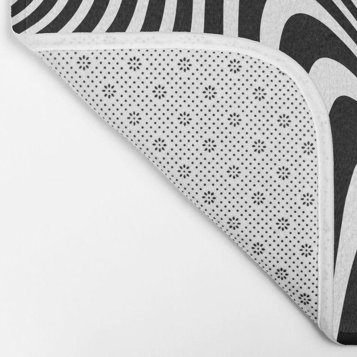 optical illusion (black + white) Bath Mat Gallery Image 2