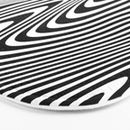 optical illusion (black + white) Bath Mat Gallery Image 3