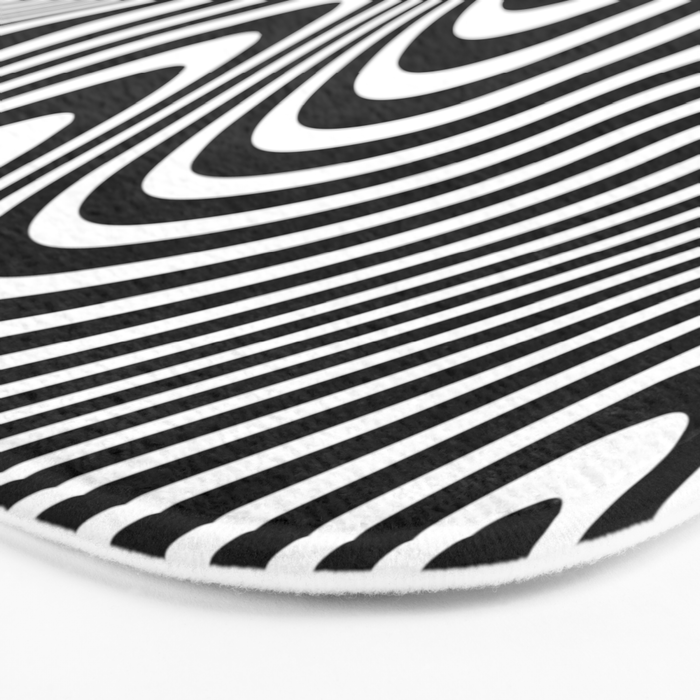 optical illusion (black + white) Bath Mat Gallery Image 3