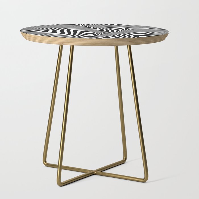 optical illusion (black + white) Side Table Gallery Image 1
