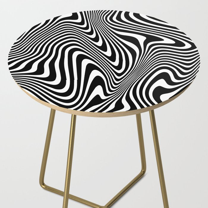 optical illusion (black + white) Side Table Gallery Image 2