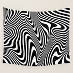 optical illusion (black + white) Wall Tapestry Gallery Image 4