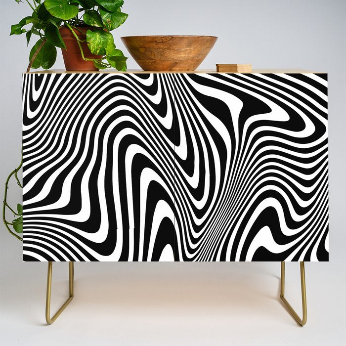 optical illusion (black + white) Credenza Gallery Image 1