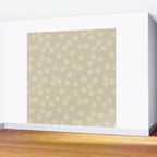 Tiny Flowers / Beige & Lime Wall Mural Gallery Image 2
