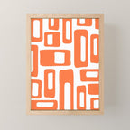 Retro Mid Century Modern Abstract Pattern 336 Orange Mini Art Print Gallery Image 1