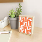 Retro Mid Century Modern Abstract Pattern 336 Orange Mini Art Print Gallery Image 2