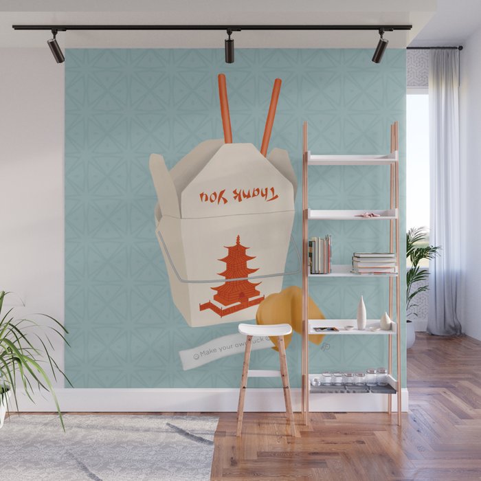 Chinese Food Takeout and Fortune Cookie Wall Mural Gallery Image 1