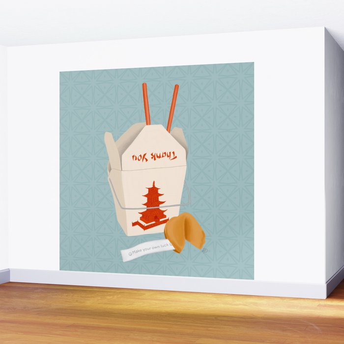 Chinese Food Takeout and Fortune Cookie Wall Mural Gallery Image 2