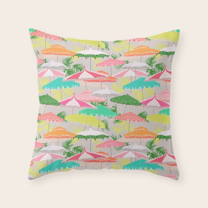 Palm Springs - poolside Throw Pillow Gallery Image 6
