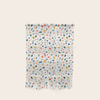 Terrazzo, Abstract Quirky Shapes Bohemian Modern Pattern Confetti Celebration Random Colorful Shapes Wall Hanging Gallery Image 1