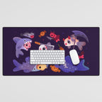Spooky Cory cats Desk Mat Gallery Image 1