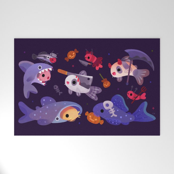 Spooky Cory cats Welcome Mat Gallery Image 1