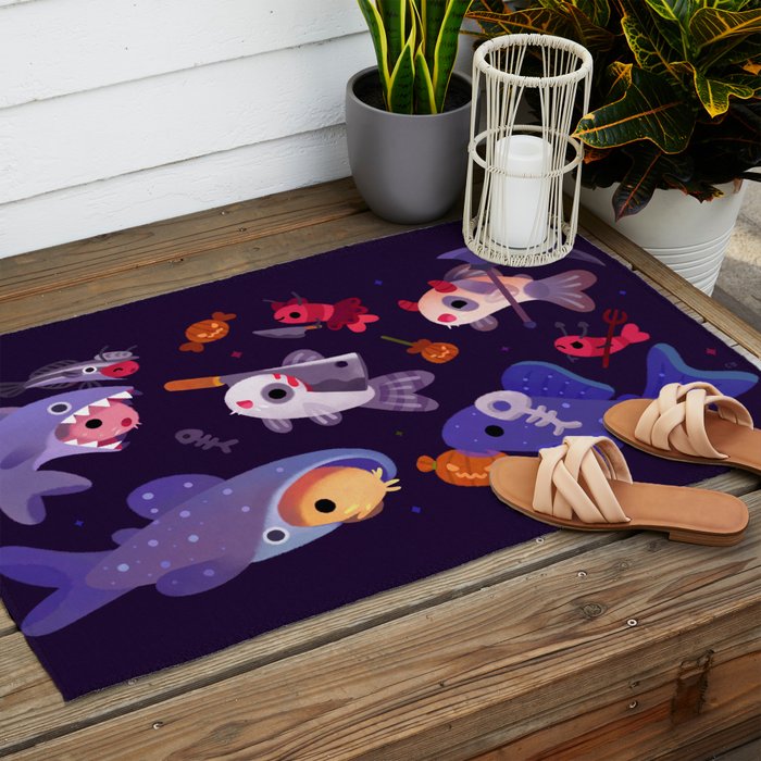Spooky Cory cats Outdoor Rug Gallery Image 2