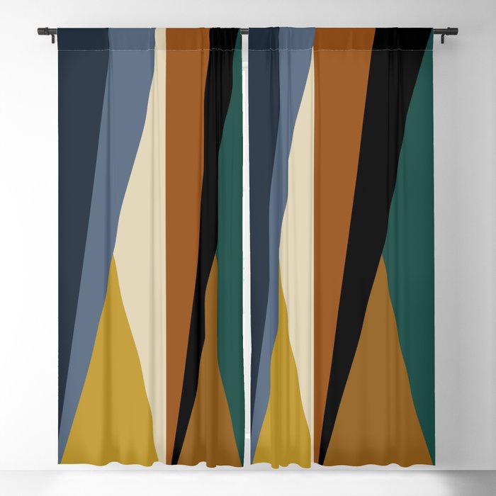 Geometric Triangles V Bold Vintage Window Curtain Gallery Image 1