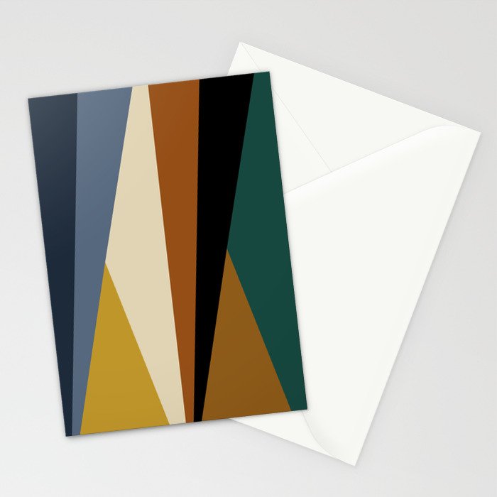 Geometric Triangles V Bold Vintage Stationery Card Gallery Image 2