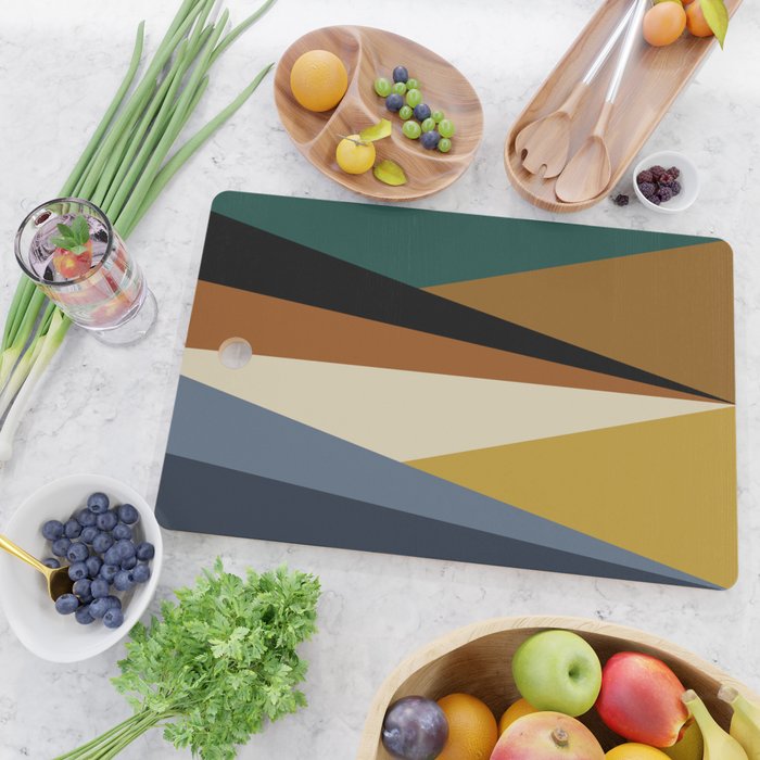 Geometric Triangles V Bold Vintage Cutting Board Gallery Image 2