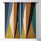 Geometric Triangles V Bold Vintage Window Curtain Gallery Image 5