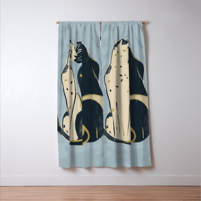 Two Cheetahs 4 Window Curtain Gallery Image 3