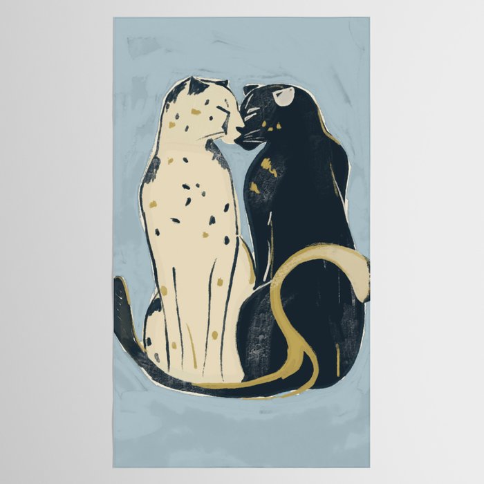 Two Cheetahs 4 Tablecloth Gallery Image 2