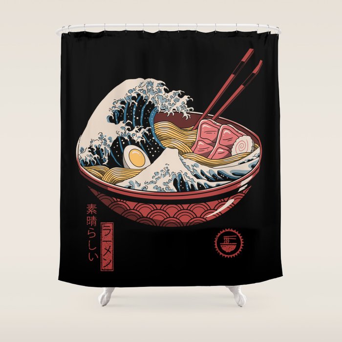 Great Ramen Wave Shower Curtain Gallery Image 1